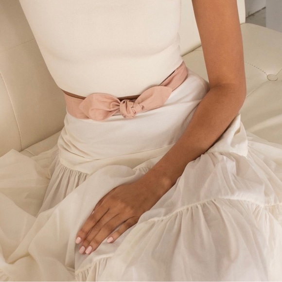 NEW LOEFFLER RANDALL PINK SASH BELT - Picture 5 of 5